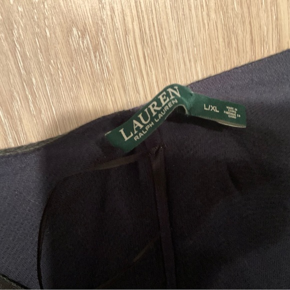 Lauren Ralph Lauren Classic Plaid/Color-Block Tartan Shawl/Wrap/Cardigan L/Xl - Picture 5 of 6